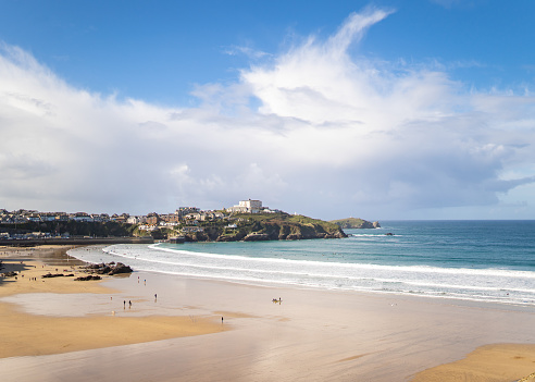 The beautiful surfing holiday town of Newquay in Cornwall England