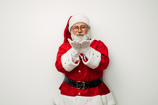 Happy, real, funny Santa Claus