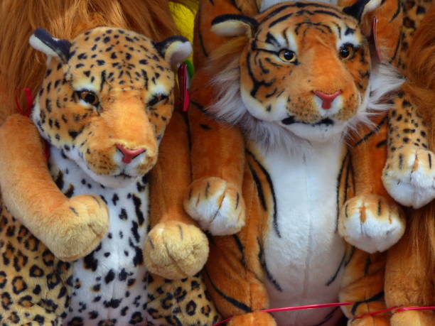istock The two teddy tigers, fun fair 1350196210