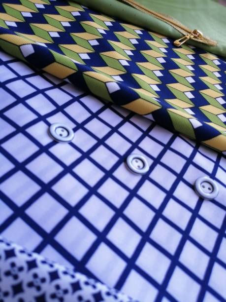 The fabric game of chess stock photo