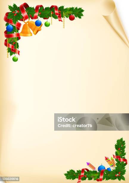 크리스마스 앵글을 Garland 카드 0명에 대한 스톡 벡터 아트 및 기타 이미지 - 0명, 각도, 갈란드-장식품