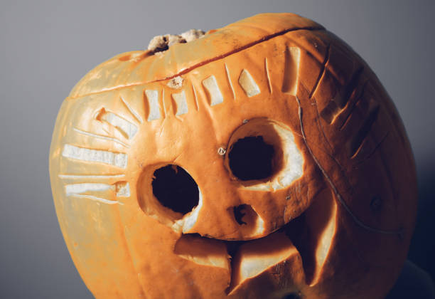 Halloween pumpkin with cutted face