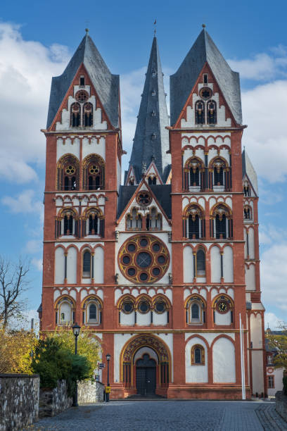 View of the beautiful Limburg Cathedral / Germany in wonderful autumn weather