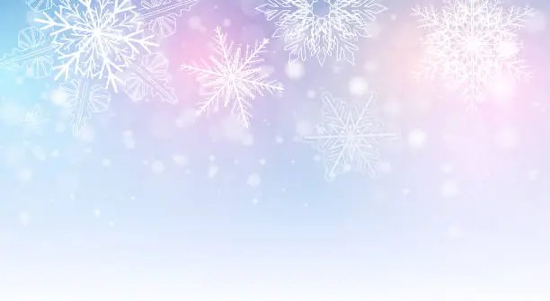 Vector illustration of Christmas background with snowflakes