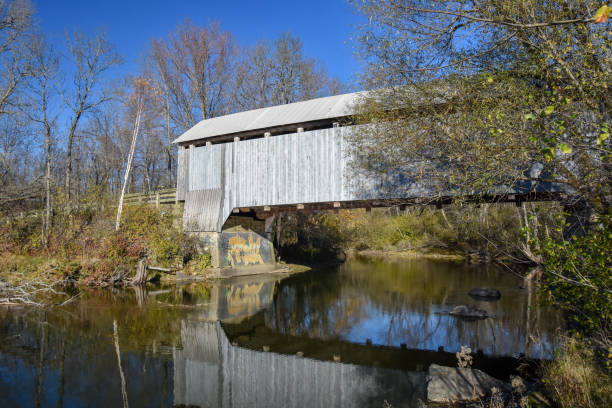 istock Centennial covered bridge in countryside 1350207439