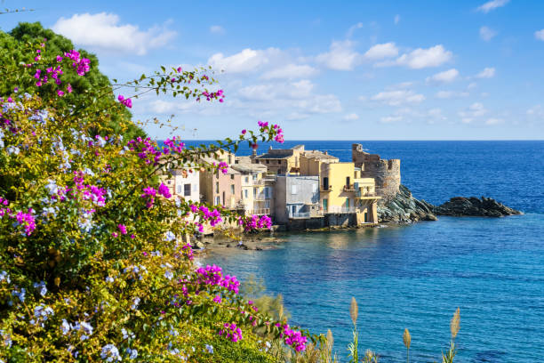 istock Landscape with Erbalunga village, Corsica 1350216477