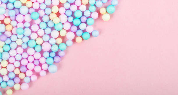 istock Foam beads of various colors brightly colored 1350217265