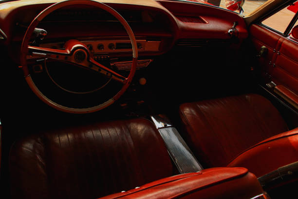 istock Interior of a Vintage Car 1350223569