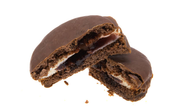 istock cookies covered with chocolate glaze isolated 1350225384