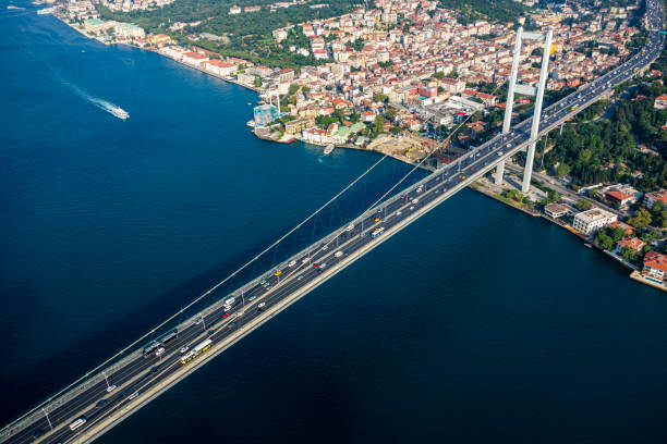 istock Aerial view of Istanbul Bosphorus Bridge 1350226894