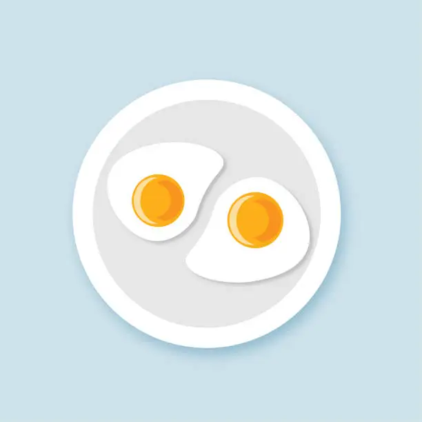 Vector illustration of Fried eggs.