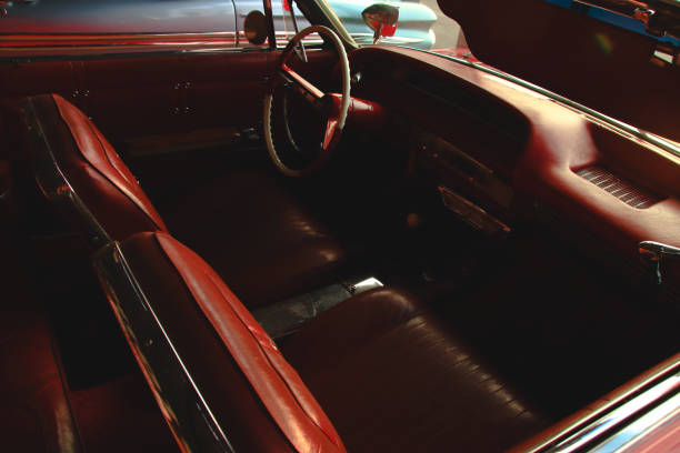 istock Interior of a Vintage Car 1350231277