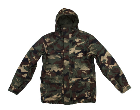 Camouflage jacket isolated on white. With clipping path