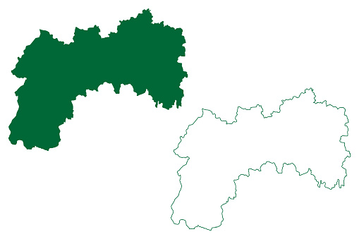 Distretto Di Latehar Mappa Illustrazione Vettoriale Schizzo