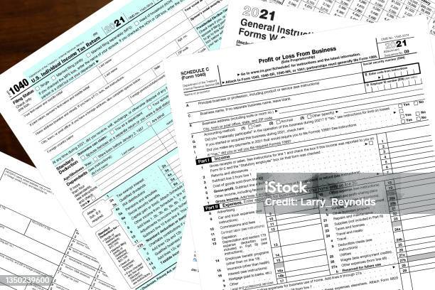 2021 Irs Tax Forms Stock Photo - Download Image Now - Tax Form, Tax, 2021