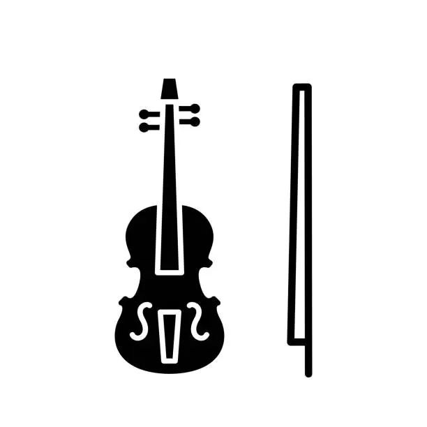 Vector illustration of Violin icon vector design template