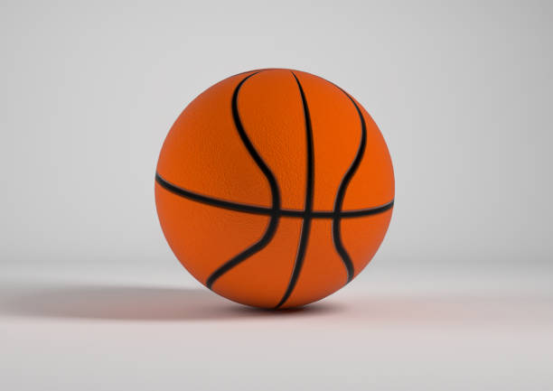 istock Basketball ball isolated from the background 1350242723