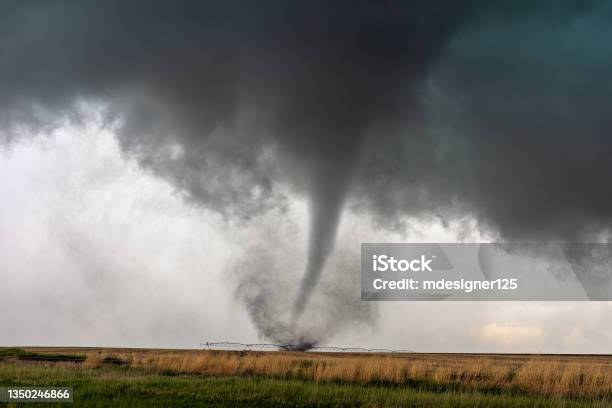 Supercell Tornado Stock Photo - Download Image Now - Tornado, Extreme Weather, Kansas