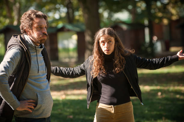 istock Couple in quarrel conflict, argue dissatisfied and try solve problem 1350248710