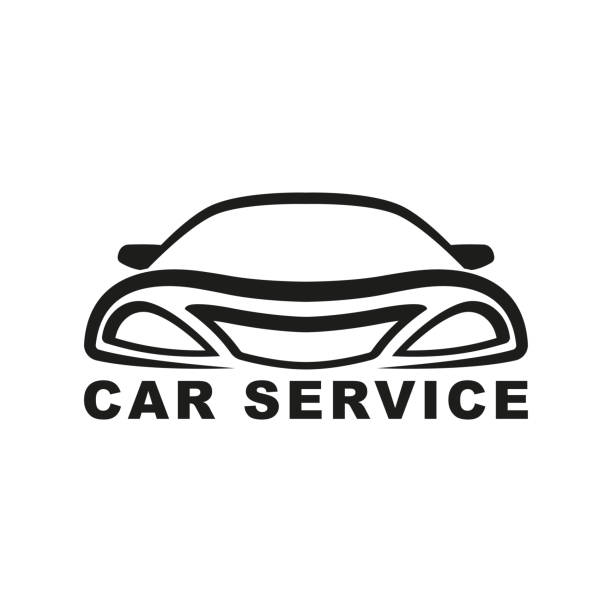 Car logo. Icon. Front view. Black contour silhouette. Vector flat graphic illustration. The isolated object on a white background. Isolate. Car logo. Icon. Front view. Black contour silhouette. Vector flat graphic illustration. The isolated object on a white background. Isolate. taxi logo background stock illustrations