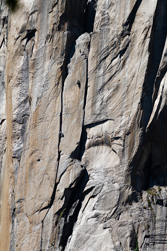 A big granite wall, El Capitan, Yosemite