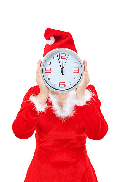 istock Girl holding Christmas hours. 135026365