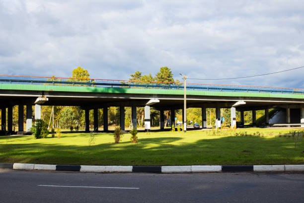 istock The bridge over big road in countryside 1350268180