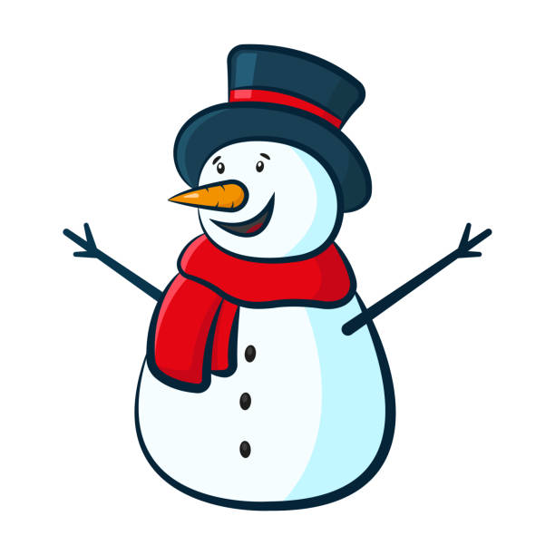 Beautiful cute snowman in hat and scarf icon. Cartoon character. Front and side views. Vector flat graphic hand drawn illustration. The isolated object on a white background. Isolate. Beautiful cute snowman in hat and scarf icon. Cartoon character. Front and side views. Vector flat graphic hand drawn illustration. The isolated object on a white background. Isolate. snowman stock illustrations