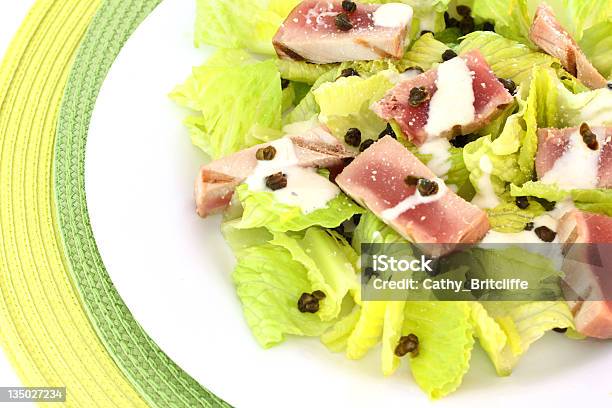 Insalata Caesar - Fotografie stock e altre immagini di Alimentazione sana - Alimentazione sana, Alla griglia, Bianco