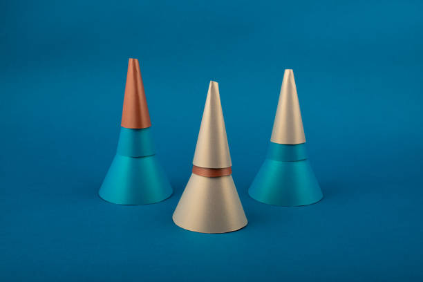 istock Stylized christmas tree. Organic modern Christmas decorations. 1350289665