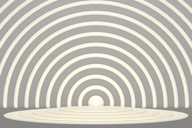 istock 3D Gray Stands, Product Stand, Blank Scene 1350299561
