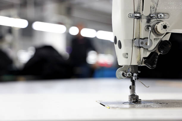 Sewing machine in factory