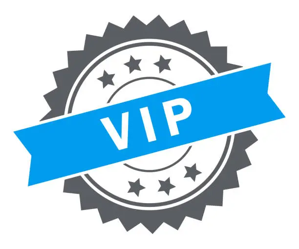 Vector illustration of VIP - Stamp, Imprint, Seal Template. Grunge Effect. Vector Stock Illustration