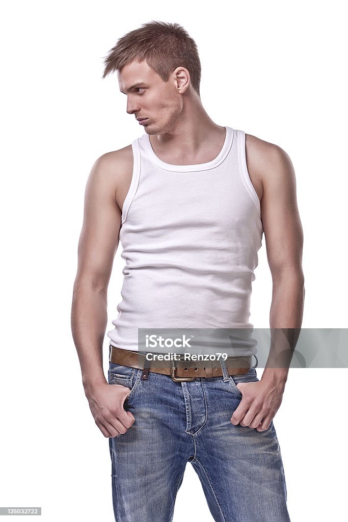 Uomo di pensiero - Foto stock royalty-free di Macho