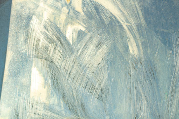 istock Dirty plastic. Scratched surface. Details of vandalism. 1350334806
