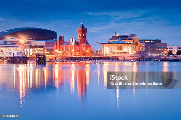 Cardiff Bay Cityscape Stock Photo - Download Image Now - Cardiff - Wales, Wales, Cardiff Bay