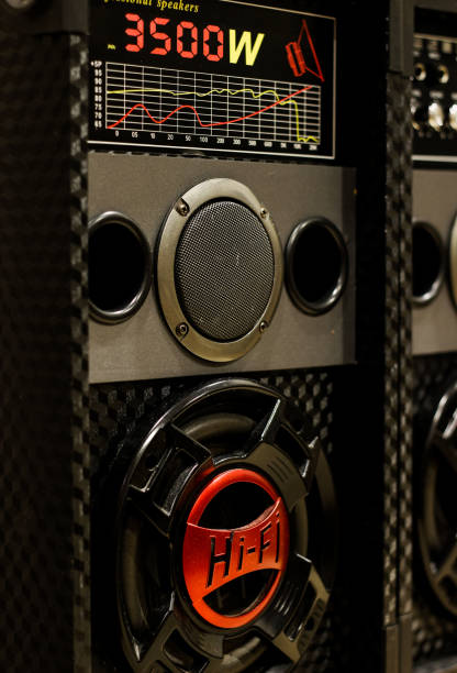 istock Close-up of the black speaker 1350347593