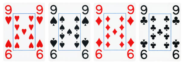 istock Four of Nine playing cards - isolated 1350354082