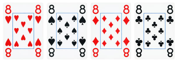 istock Set of Eight playing cards - isolated 1350354086
