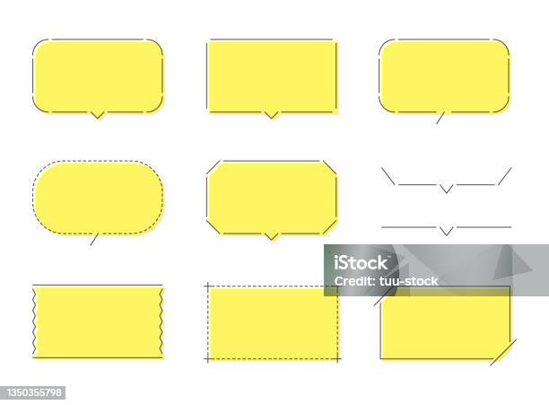 Callout Frame Illustration Set With Callouts Frames Headings And Text Spaces Stock ...