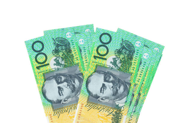 Australian Dollars isolated stock photo
