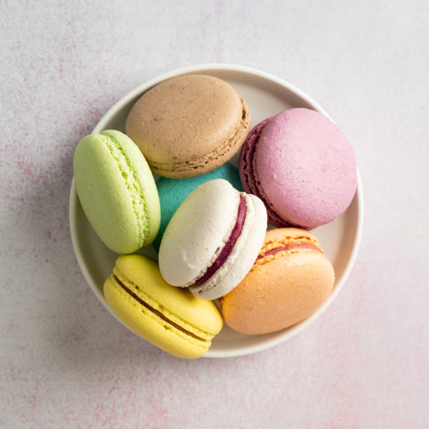 istock colorful macaroons on the plate 1350357550