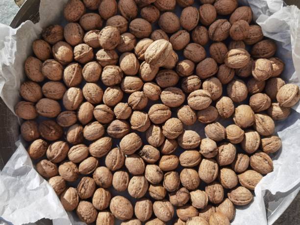 istock walnuts in the pan under the sun in autumn 1350358324