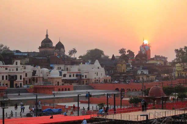 Sunset at Ayodhya, Uttar Pradesh, India