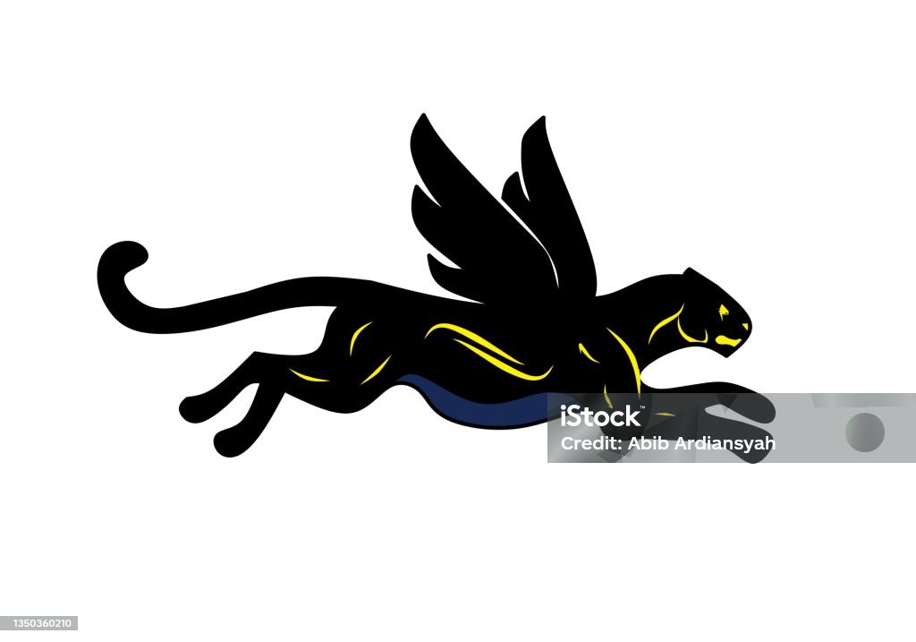 Winged Leopard Vector Vector Winged Leopard Stock Illustration - Download Image Now - Animal ...