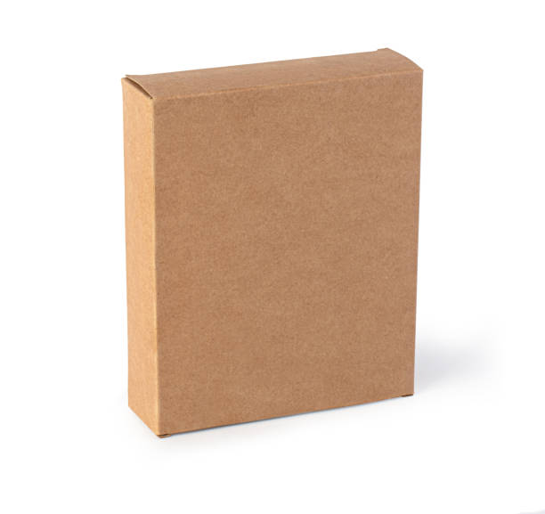 istock Close up of a Brown box on white 1350366948
