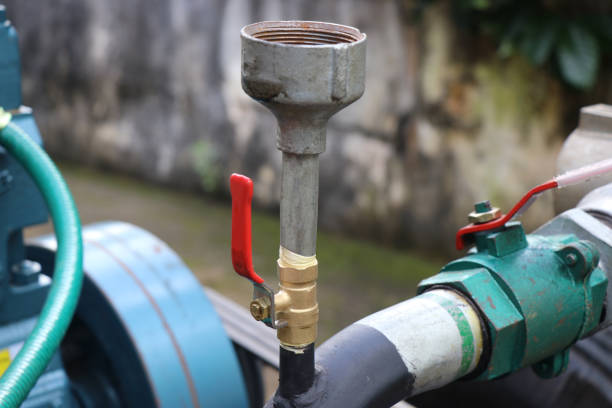 Water control valve of agricultural automatic irrigation system with a diesel powered water pump