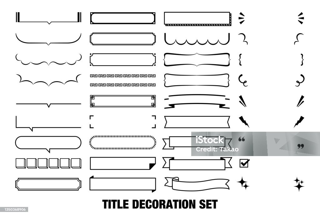 Heading Frame Design Set Stock Illustration - Download Image Now ...