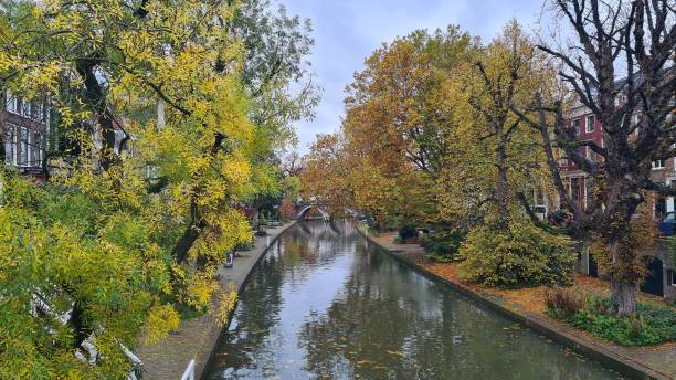 istock Autumn at the canal 1350381383