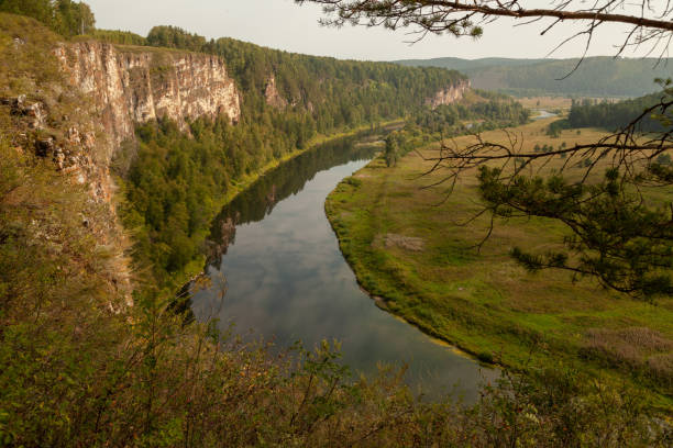 istock Beautiful mountain landscape. River in the morning 1350384246